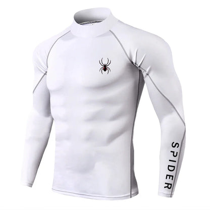 Men's Long Sleeve Compression Shirt Gym Fitness Athletic Undershirt Elastic Sport Running Tops