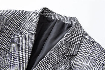 2025 New Business Dinner Gentleman Slim Gentleman Group Dress Fashion Men British Style Dress Best Man Plaid Plaid Plaid Blazer