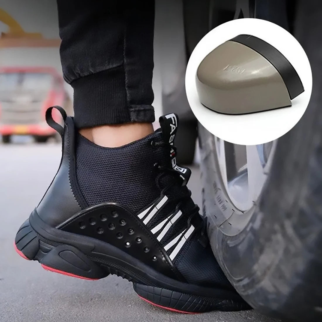 Safety Shoes Work Shoes Steel Toe Men Puncture-Protective Work Boots Indestructible Safety Lightweight