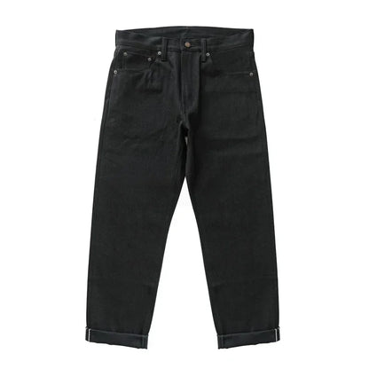 Mens Jeans Black Jeans Double-sided Dyeing Sanforized Selvedge Denim Jeans  16 Oz Regular Fit
