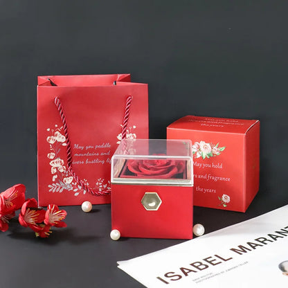 100 Languages I Love You Projection Necklace With Rotating Rose Gift Box 2023 New Creativity Design Romantic Luxury Jewelry Set
