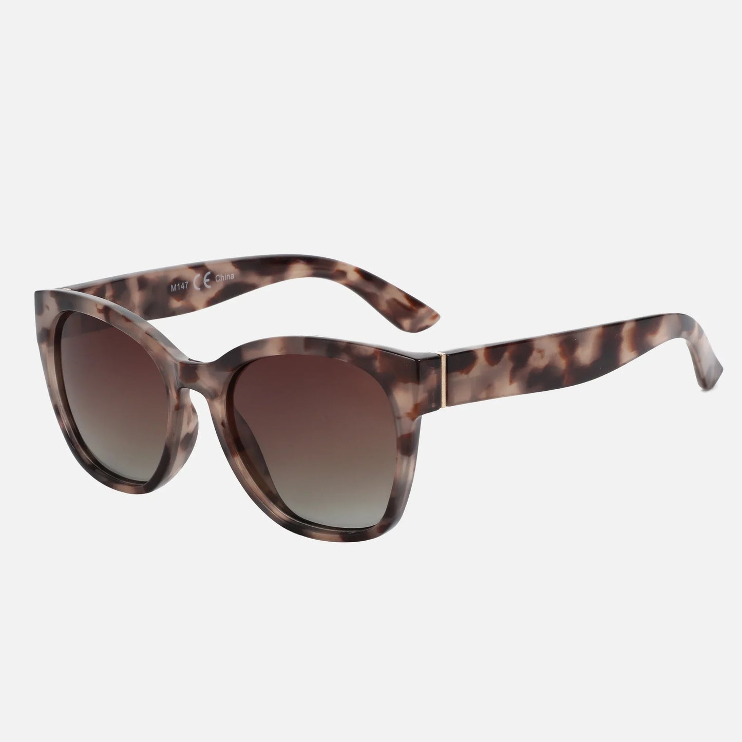 Fashion Original Thick Butterfly Frame Polarized Sunglasses for Women Chunky Uv400 Protection Shade Cat Eye Sun Glasses