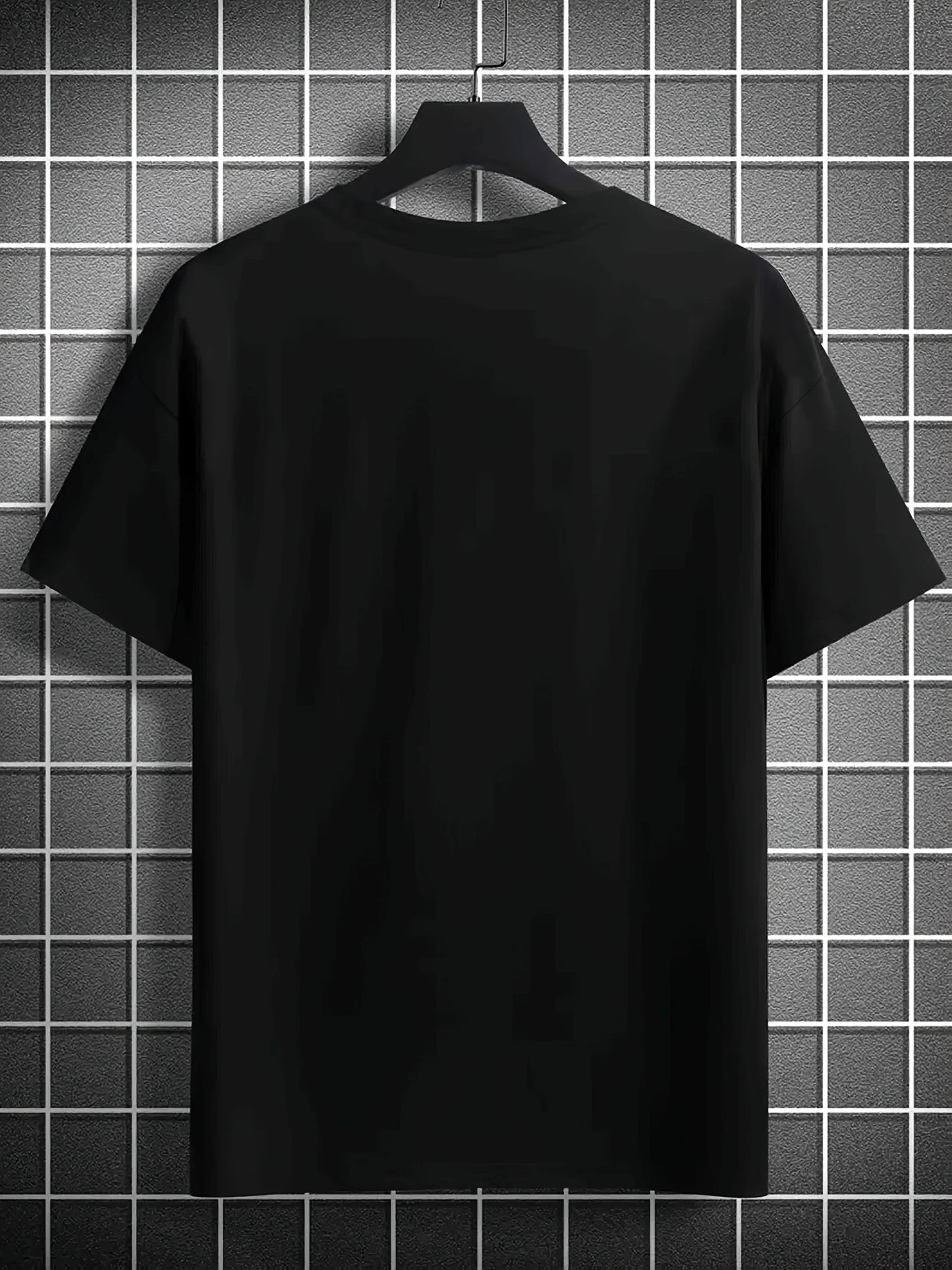 Men's Black Cotton T-shirt, Red Star and "VANSON LEATHERS" Motorcycle Pattern - Casual Round Neck, Short Sleeves
