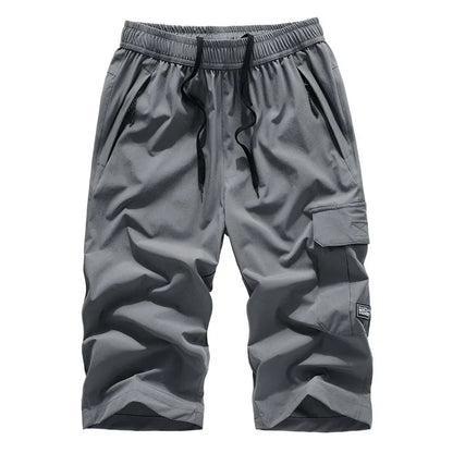 Mens Summer Shorts 2024 Large Size 5xl 6XL 7XL 8XL Quick Dry Breeches Bermuda Male Elastic Stretch Zipper Pocket Long Short Men