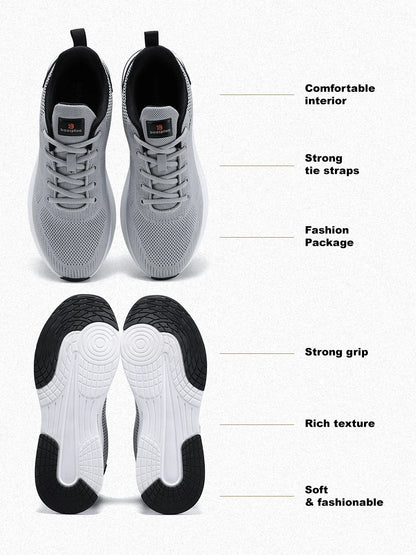 Men Running Shoes Brand Male Designer Mesh Casual Sneakers Lightweight Lace-Up New Male Outdoor Sports Tennis Shoe