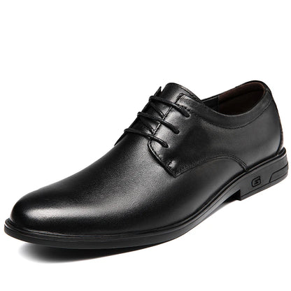 2024 Man Cow Leather Shoes Rubber Sole Casual Men's Shoes Formal Office Business Dress Genuine Leather Oxfords Wedding Shoes