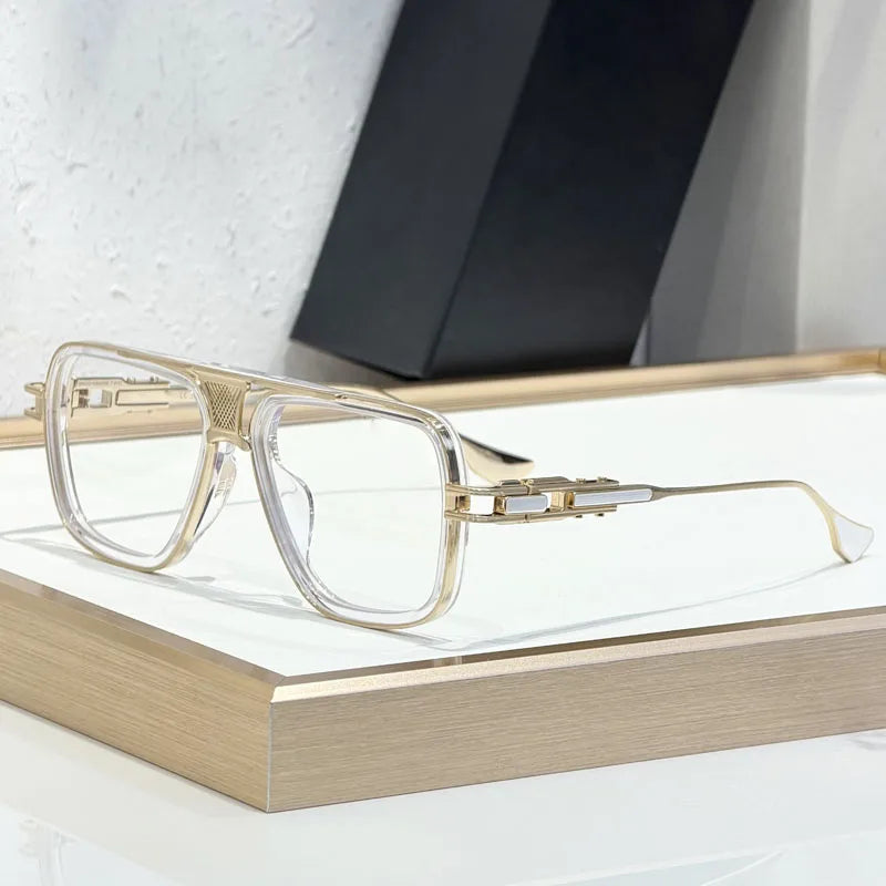 460 Square Alloy High Quality Sunglasses GRAND-DECADE TWO for Men Women Luxury Fashion Brand Design UV400 Eyeglasses with Case