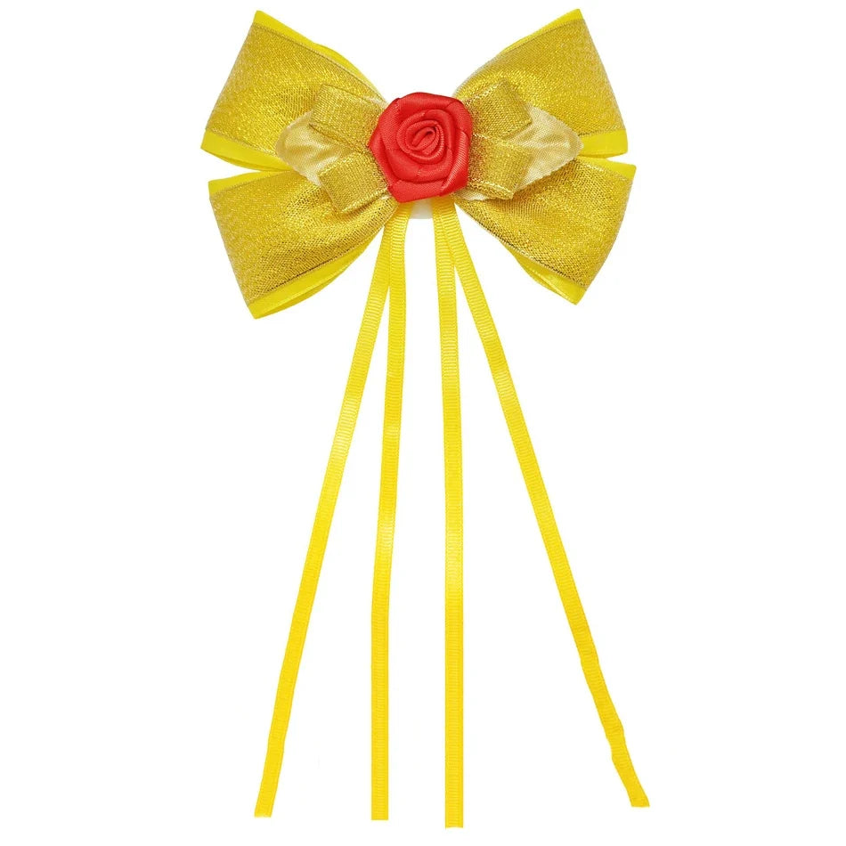 Girl Belle Dress Beauty Cosplay Costume Princess Deluxe Applique Outfit Children Birthday Party Elegant Gown Fairy Disguise Sets