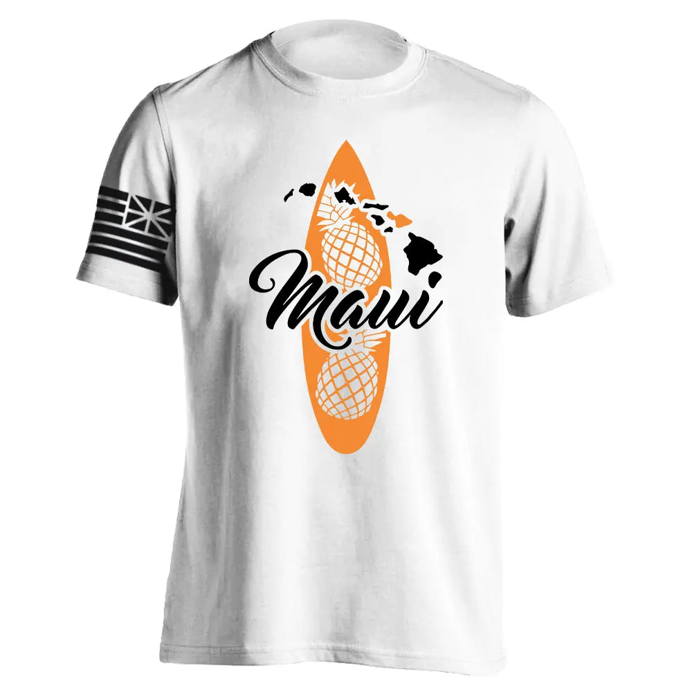 Men's Cotton Shirt OAHU HAWAII SURFING Distressed TShirt Unisex Surf Board Beach Tee Tops Summer Fashion Casual Short Sleeves