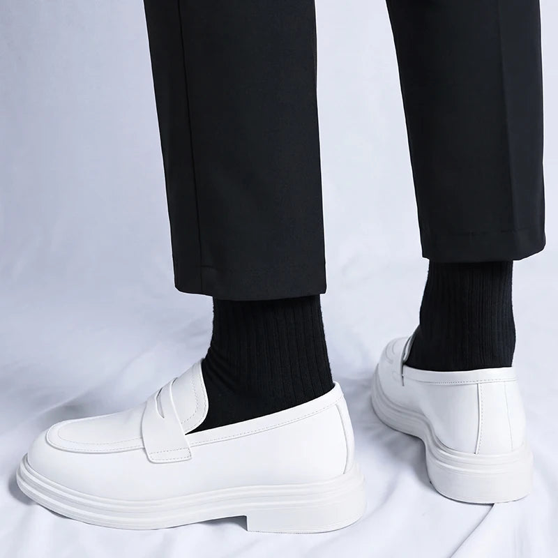 New Summer Slip on Flats Stylish Leather Men's Loafers Fashion Casual Shoes Man Light Antiskid Driving Shoes Handmade Moccasins