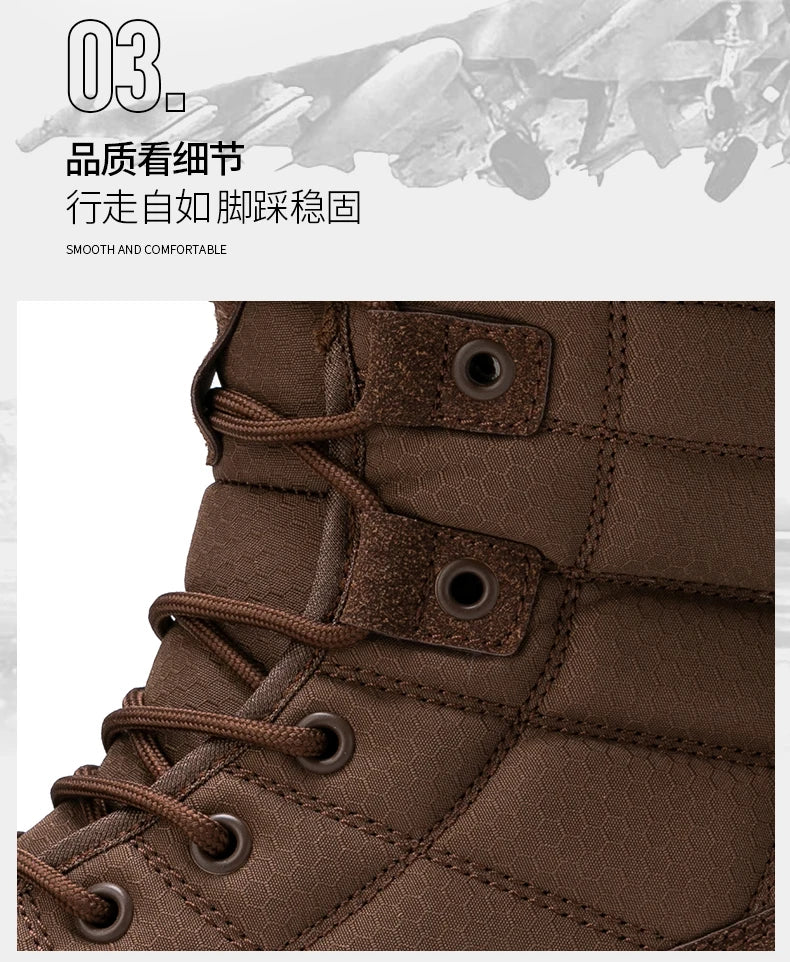 Men's Tactical Boots Ankle Outdoor Hiking Desert Boots Sports Climbing Shoes Military Work Waterproof Work Safety Hunting Shoes