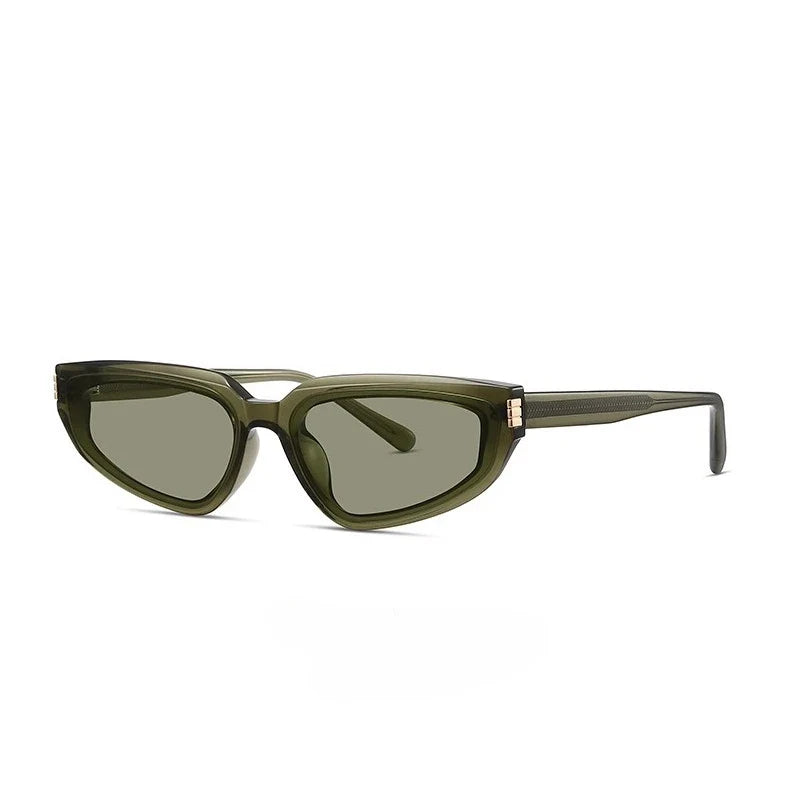 Ultra Light Personality Acetate Man Cat Eye Sunglasses Small Size Brand Designer Fashion Retro Women Decoration Sun Shades UV400