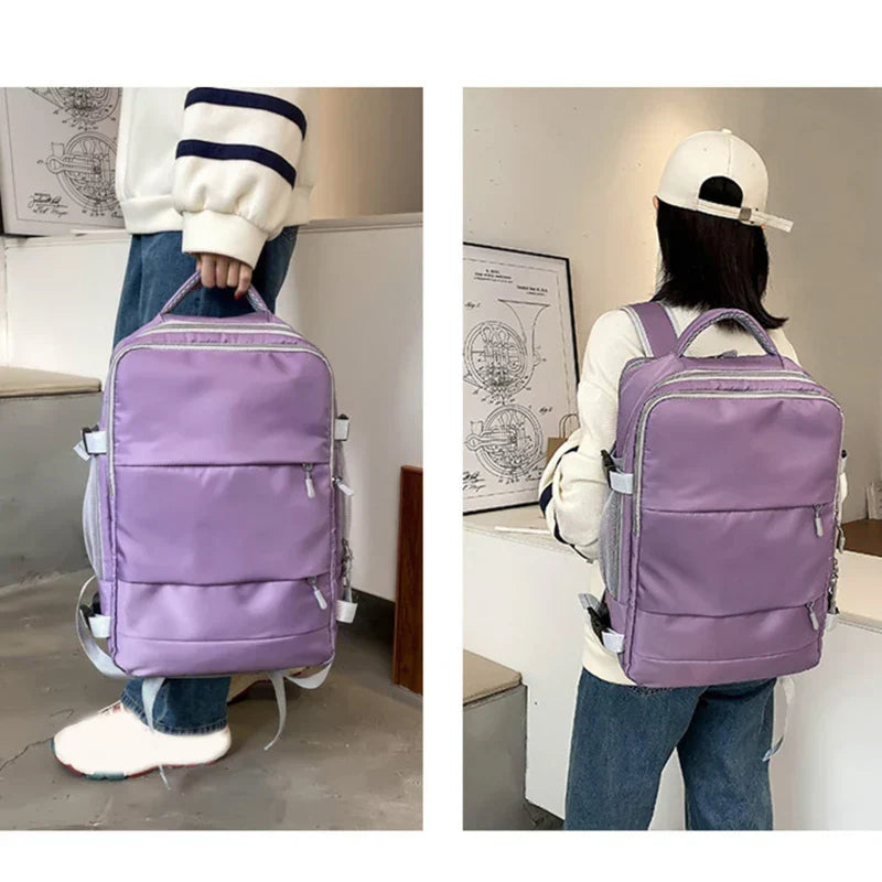 Travel Backpack Women Large Capacity Waterproof Anti-Theft Casual Daypack Bag with Luggage Strap & USB Charging Port Backpacks