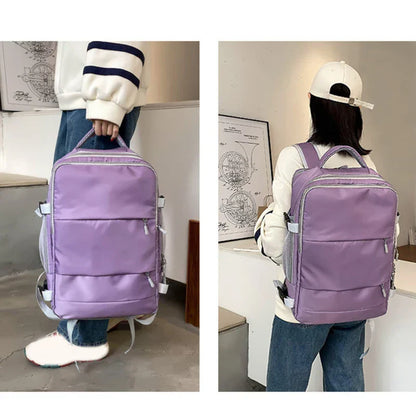 Travel Backpack Women Large Capacity Waterproof Anti-Theft Casual Daypack Bag with Luggage Strap & USB Charging Port Backpacks