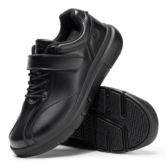 Men Wide Walking Shoes Casual Comfortable Oxford Shoe Lightweight Arch Support Non-Slip Leather Business Sneakers
