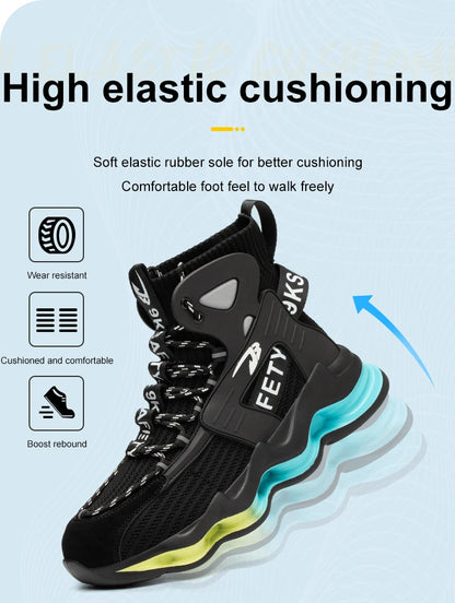 European Plus Size 50 Newest Design Men Wrok Safety Boots Anti-smash Steel Toe Cap Indestructible Construction Industry Shoes