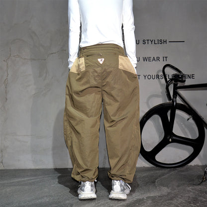 Mens Jogger Pants Outdoor Lightweight Water Repellent Quick Dry Functional Hiking Loose Baggy Trendy Cuffed Sweatpants Fashion