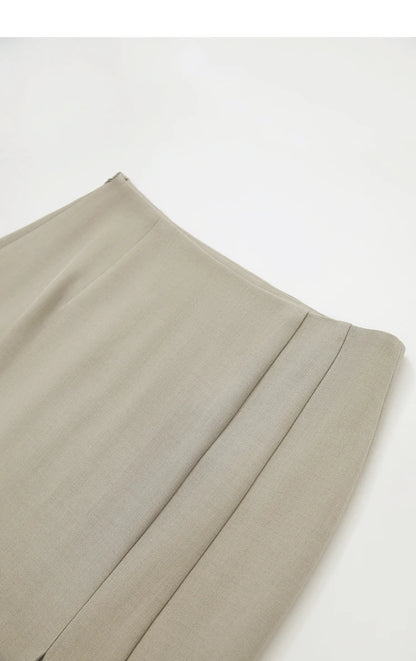 Minimalism Skirts for Woman 2025 Spring New Elegant Patchwork Lace Women's Clothing Retro Lady A-Line Pleated Skirt12443013