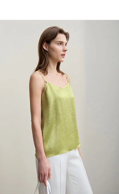 Casual Cami For Women 2026 Summer New Chain Sleeveless Top Basic Straight Women's Acetate Spaghetti Strap Tank 12641045