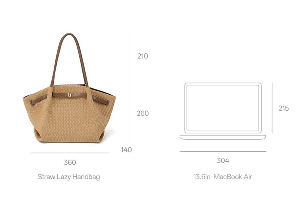 Original Brand Women's bags Shoulder Bag Woven Bag 2026 New Tote Bag Large Handbag Travel Bag Big Beach Bag