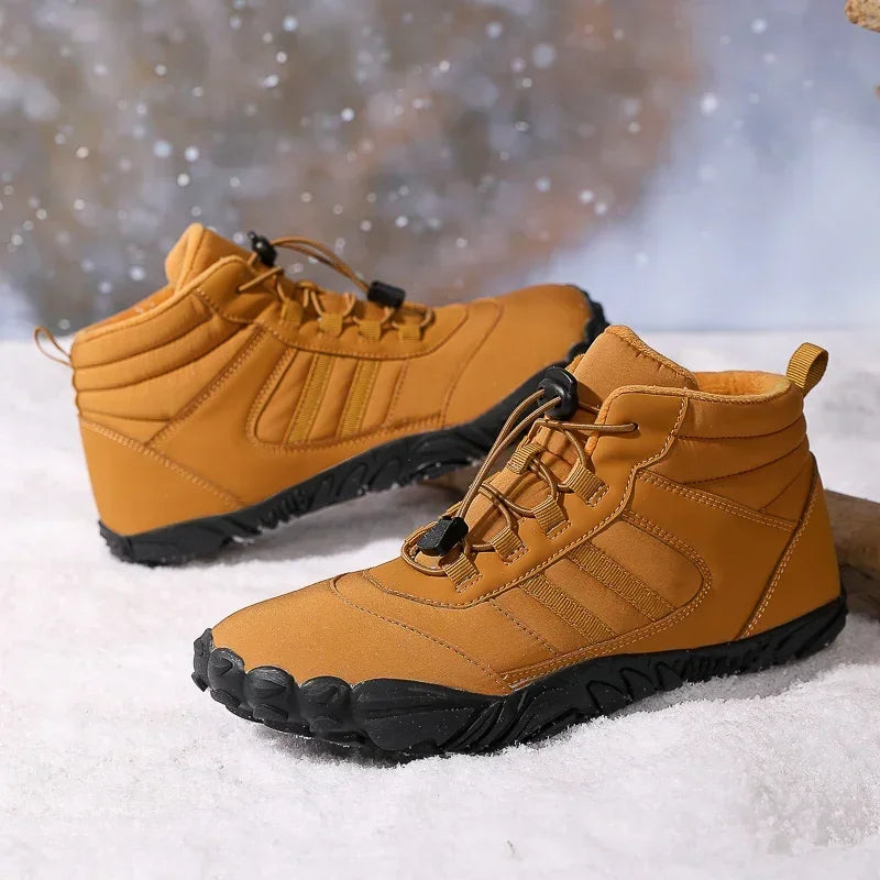 New Winter Booties Men Snow BareFoot Casual Shoes Outdoor Waterproof Work Shoes Warm Fur Men Ankle Shoes Snow Boots Plus Size 50