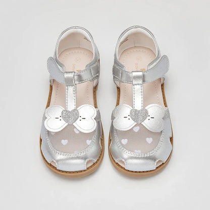 Girls Silvery Sandals Summer Children Shoes Mesh Fashion Princess Cool Breathable Sweet Party Casual Sandal DB2261255