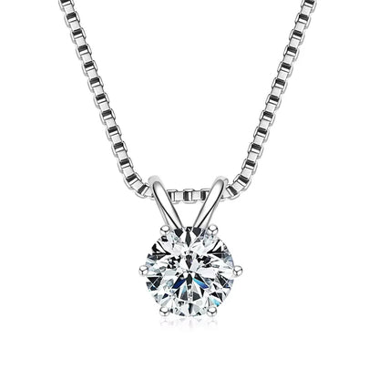 0.5ct-5ct Moissanite Pendant Necklace With Certificate For Women Original Real 925 Silver Chain Solitaire Drop Necklaces