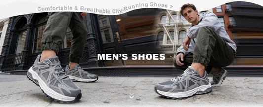 New Men Running Shoes Outdoor Casual Lightweight Breathable Sneakers Male Cushioning Non-Slip Vintage Sports Shoes