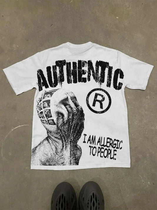 Harajuku Letter Graphic T Shirts Y2k Tops Gothic High Street Oversized T Shirt Casual Streetwear Vintage Tee Clothing Unisex
