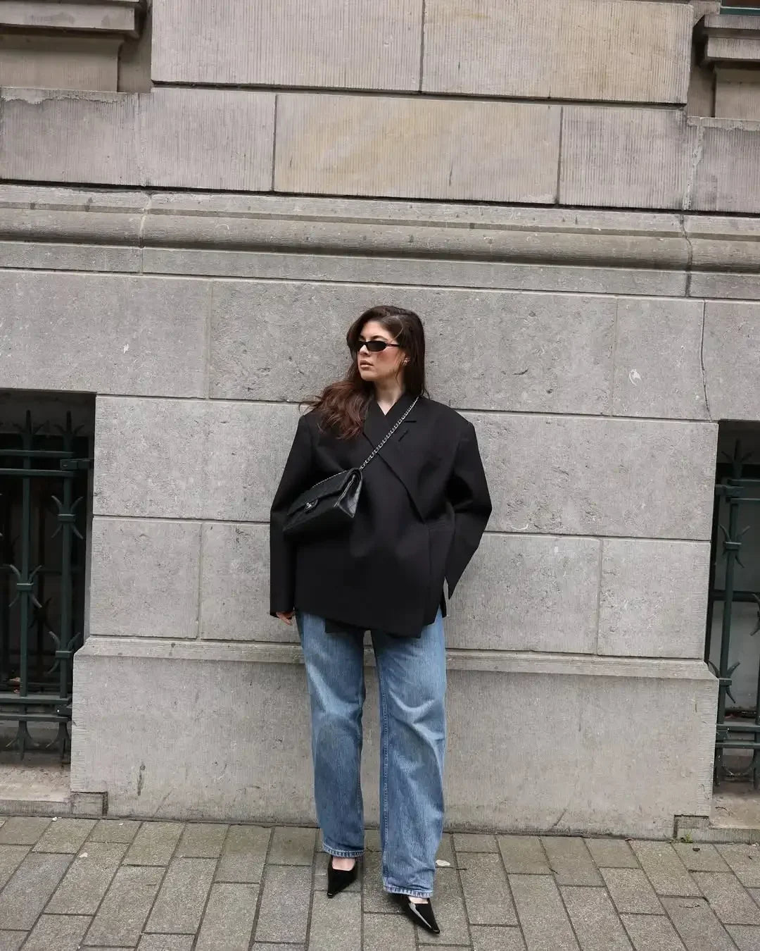 Chic Oversized Lapel Double Breasted Ruched Blazer Women 2026 Spring Khaki Elegant Puff Sleeve Casual Soft Daily Wear Outerwear