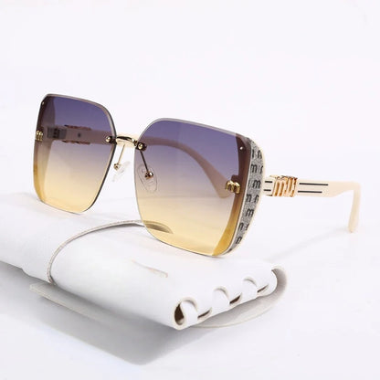 New Fashion Square Sunglasses Women Luxury Brand Anti Strong Light Vintage Large Frame Cool Sun Glasses Gafas De Sol Mujer