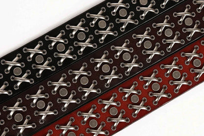 3.8CM Cowboy Punk Belt Real Genuine Leather Men Belt Metal Stud Rivet Jeans Belts For Men Strap Ceinture Homme Male Strap