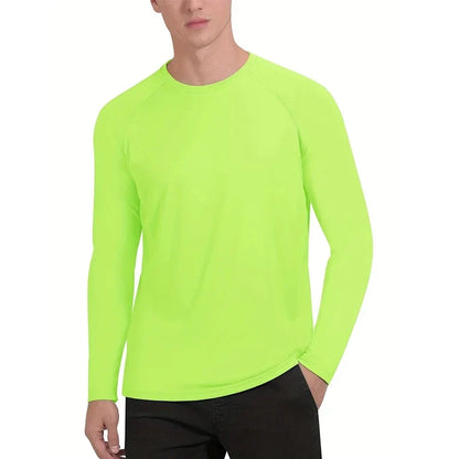 Nheals UPF 50+ Long Sleeve T-shirt Men's UV Sun Protection Quick Dry Breathable Sunscreen T-shirt Hiking Fish Performance Tops