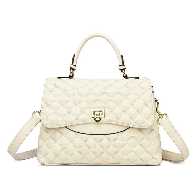 New Women's Soft Leather Shoulder Bags Multi-Layer Pockets Messenger Crossbody Bags Luxury Designer Female Handbags and Purses