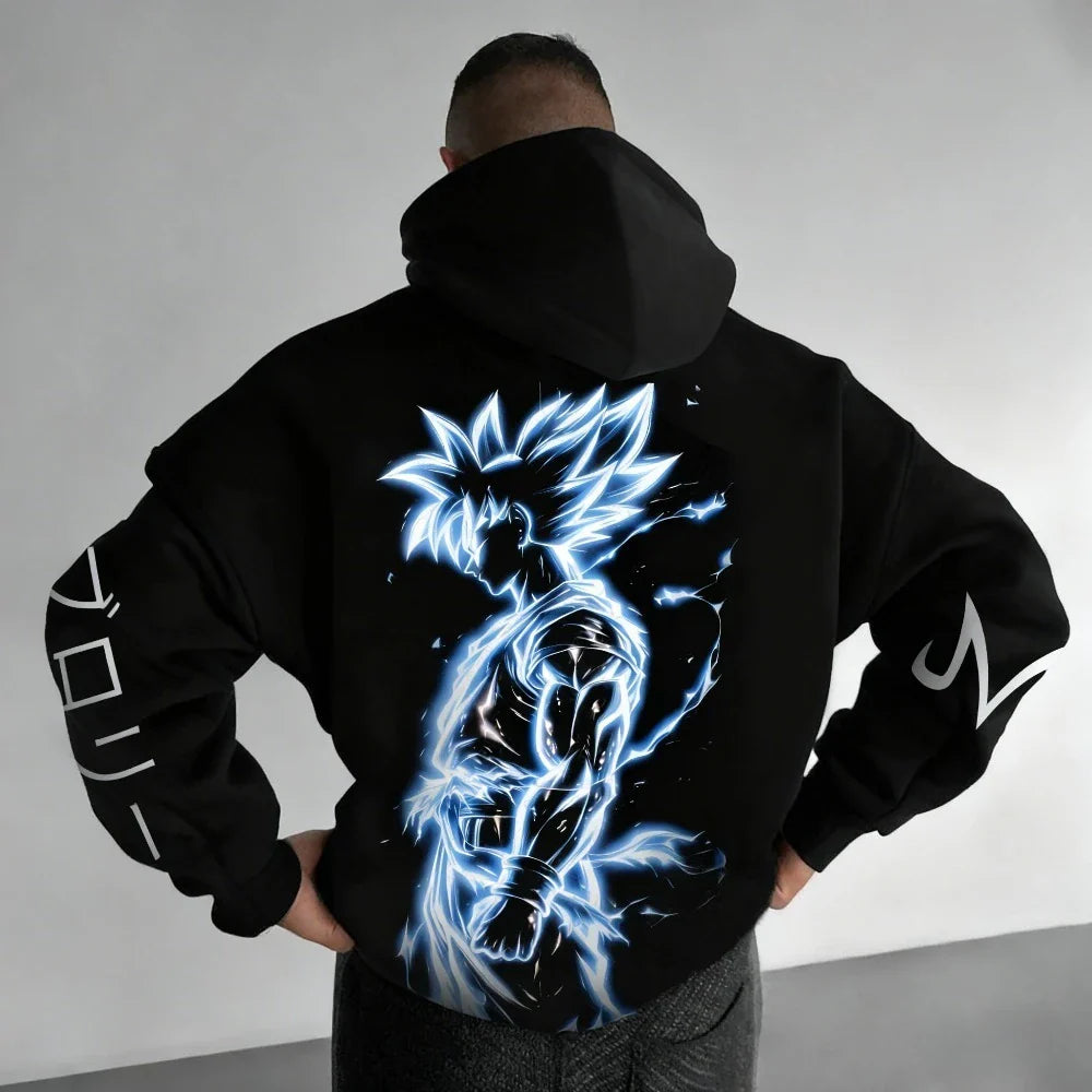 DRAGON BALL Men's Hoodie Sweatshirt Son Goku Anime Spring Autumn and Winter Boys Casual Long-sleeved Parent-child Outfit