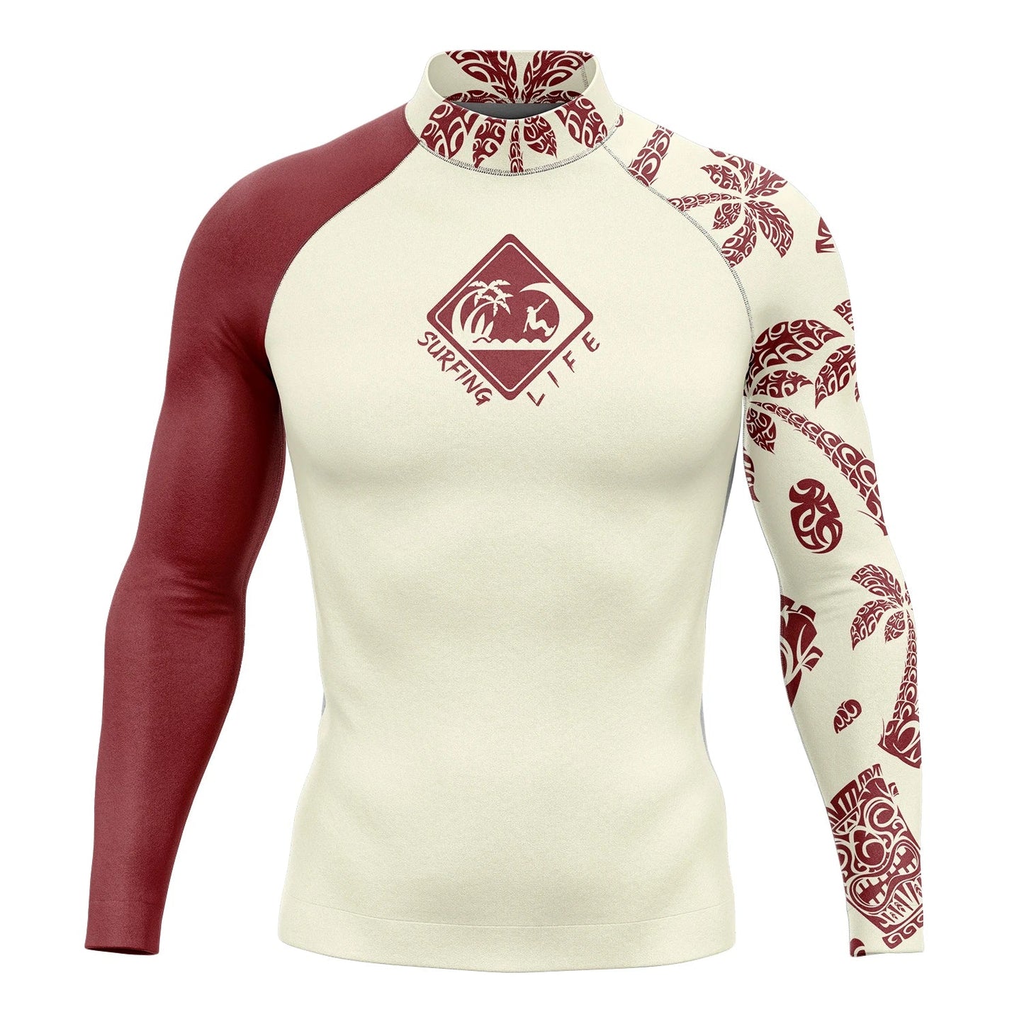 Men's Long Sleeve Snorkeling Surfing Shirt Rashguard Diving UV Protection Beach Sunwear Swimwear UPF Gym Clothes