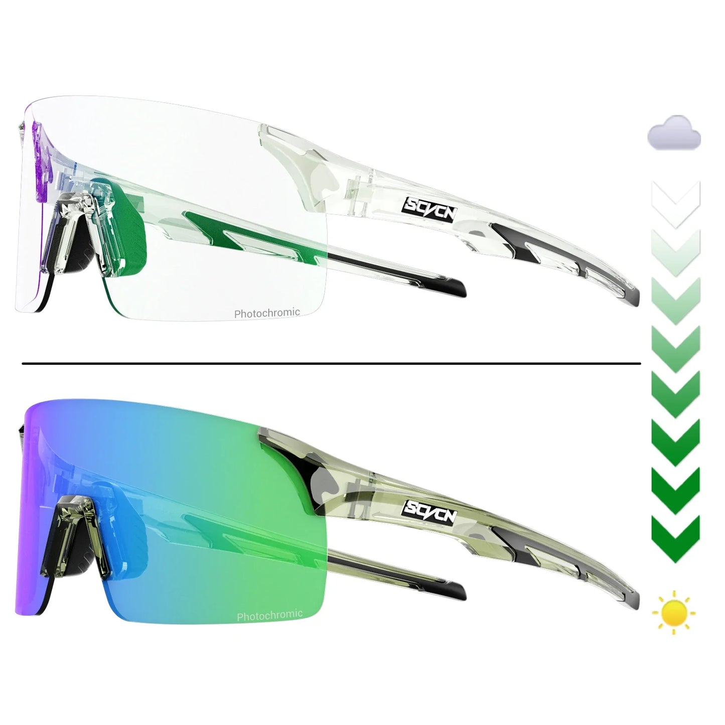Photochromic Sunglasses Cycling Blue Outdoor Sports Bike Glasses Red Man MTB Fishing Glasses Eyewear Bicycle Goggles 2024