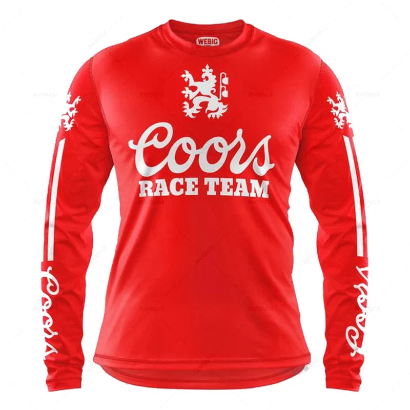 Camping Motorcycle Mountain Bike Team Downhill MTB Jersey Offroad Bicycle Locomotive Shirt Cross Country Fishing Hunting Clothes