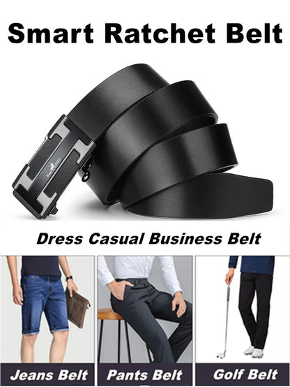 Fashion Business Men'S Belt Genuine Luxury Brand Belt Metal Buckle Belt High-Quality Leather Soft Belt With Cargo Pants Jeans