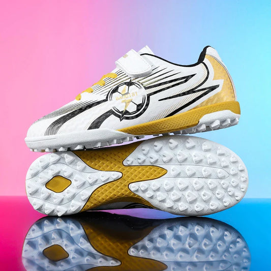 Kids Football Shoes Turf Soccer Cleats Non Slip Lightweight Training Sneakers Indoor Outdoor Futsal Boots Breathable Boys Girls