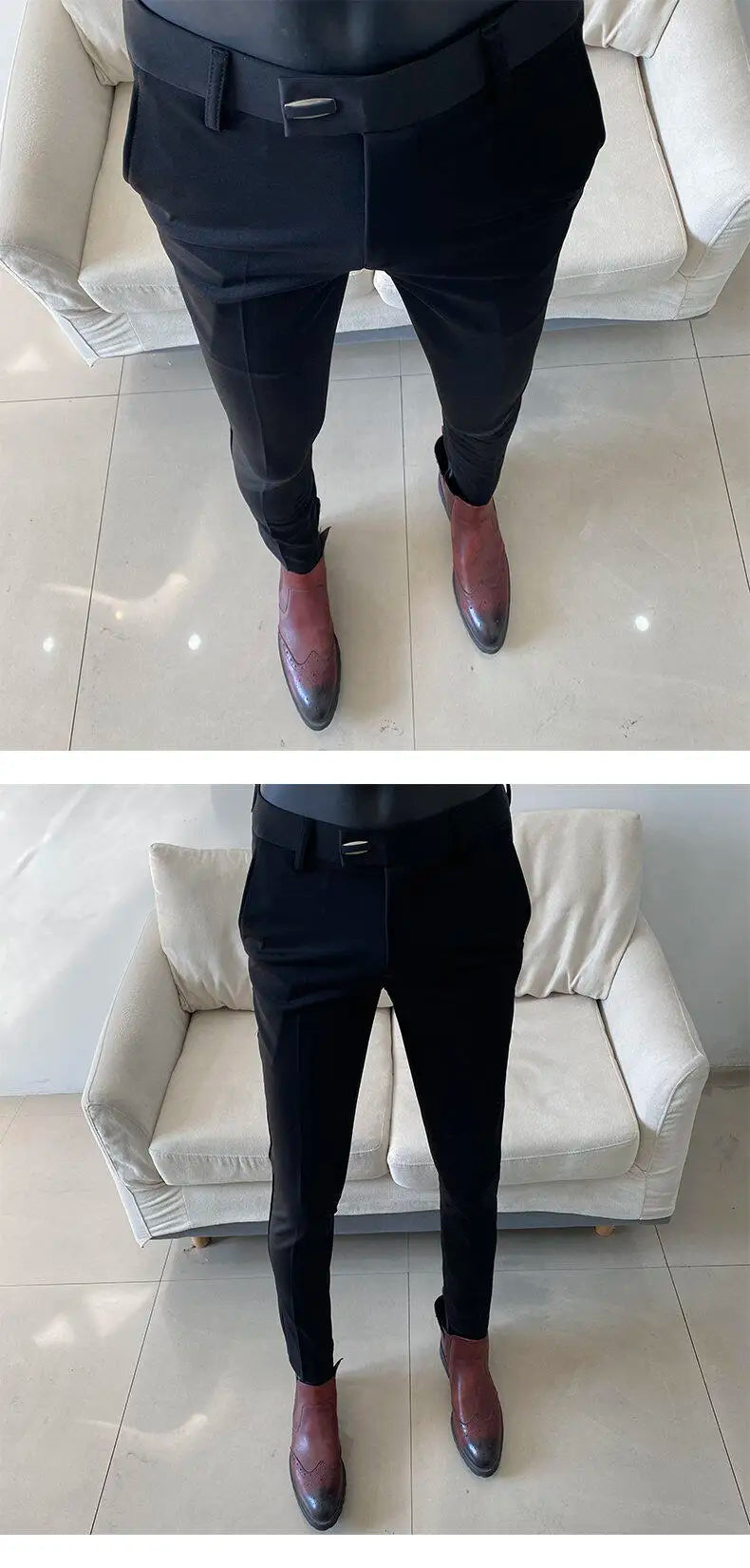 High Quality Men's Suit Pants 2025 Spring New Men Formal Business Office Social Dress Pants Slim Fit Casual Wedding Trousers