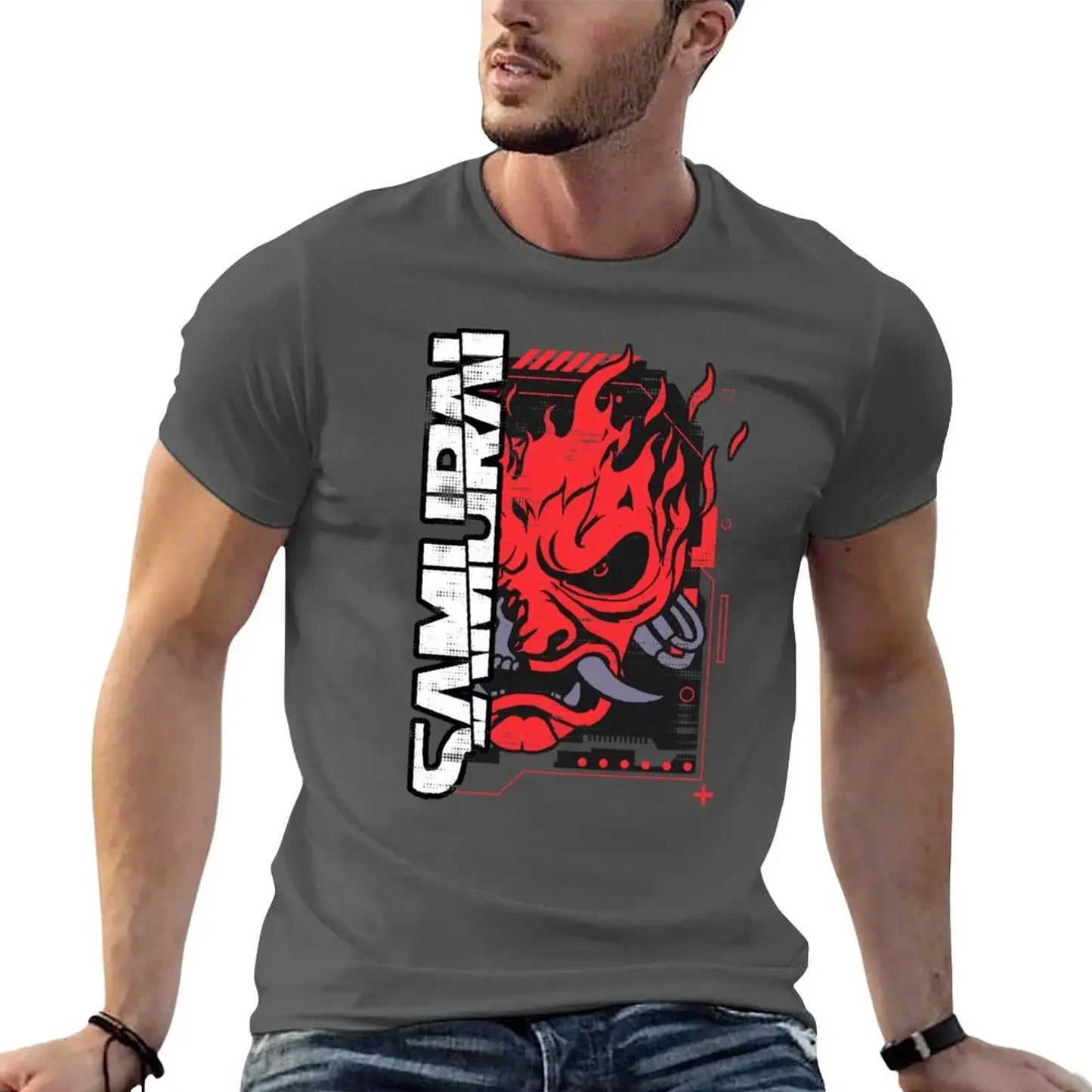 samurai rock band T-Shirt oversizeds rapper graphic tees graphic tee shirt man clothes mens graphic t-shirts hip hop