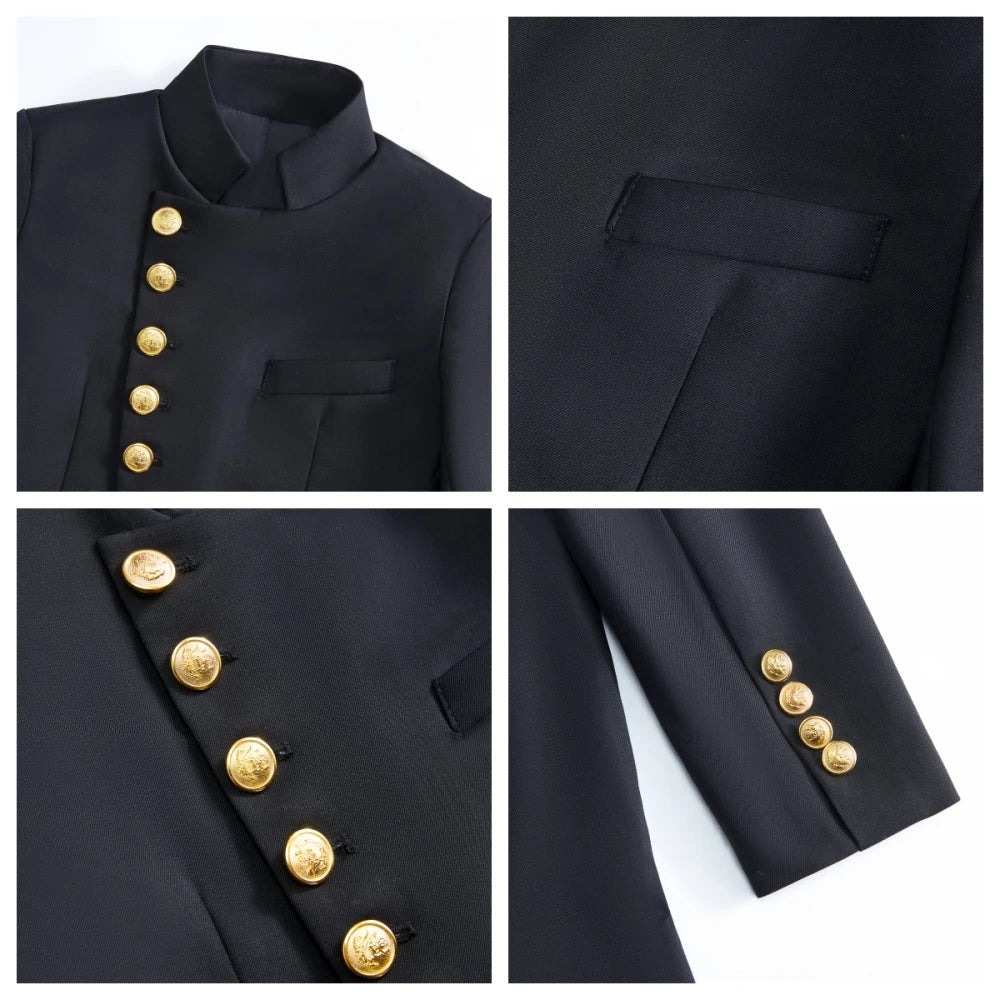 Newest African Boys Suit Set 2 Pieces Jacket Pants Wedding Ring Bearer Outfit Fast Ship Elegant Kids Tuxedo Birthday Wear 3-14T