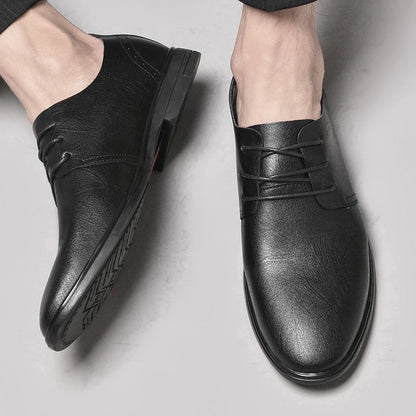 Classic Dress Mens Flats for Wedding Men Oxfords Shoes Fashion Casual Footwear Men New Genuine Leather for Male Walking Shoes