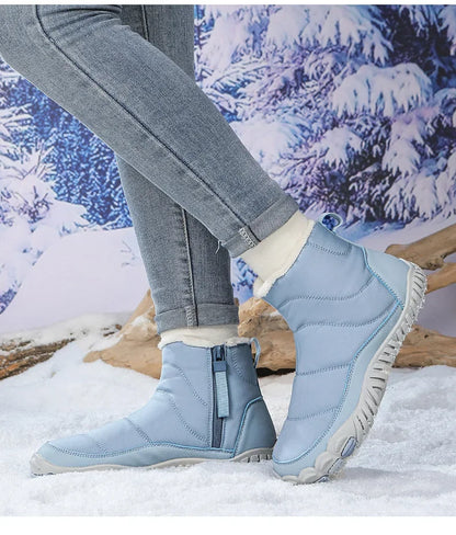 Cotton Boots Men/women Large Size 47 Waterproof Snow Boots Winter Warm  Comfort Zipper Anti Cold Non-slip Cotton Boots