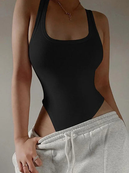 Knit Bodysuit 2024 Hot Summer Sexy Bodycon Off Shoulder Halter Tops Casual Street Bodice For Women ClubWear