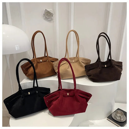 Autumn Women Leisure Shoulder Bag Comfortable and Versatile Texture Crossbody Tote Handle Bag Fashion Luxury Simple Storage Bag