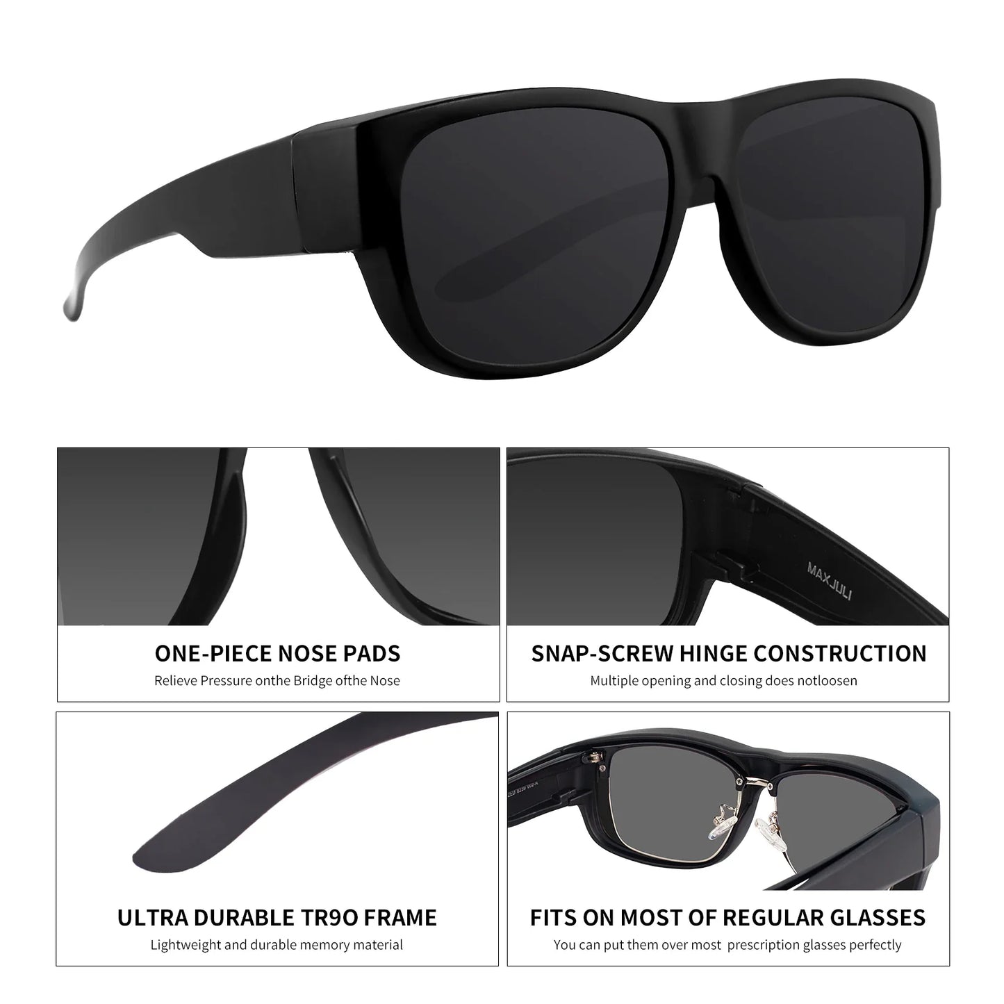 Polarized Sunglasses for Men Women Fit Over Glasses Wraparound Sunglasses  lentes de sol mujer para hombre 8238