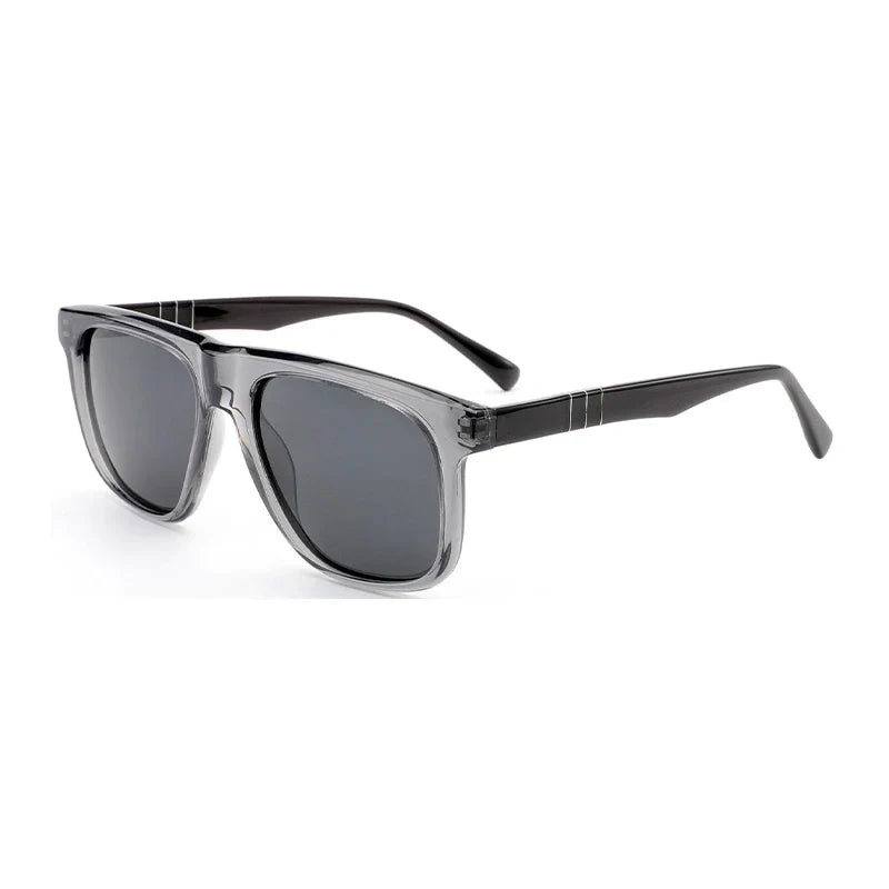 Trend Acetate Polarized Square Prescription Sunglasses For Men Stylish Uv400 Protection Corrective Sun Glasses