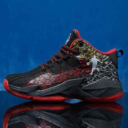 Classic Boys Basketball Shoes Kids Sneakers Fashion Tennis Kid Sport Shoes Outdoor Non-Slip Trainer Children School Basketball